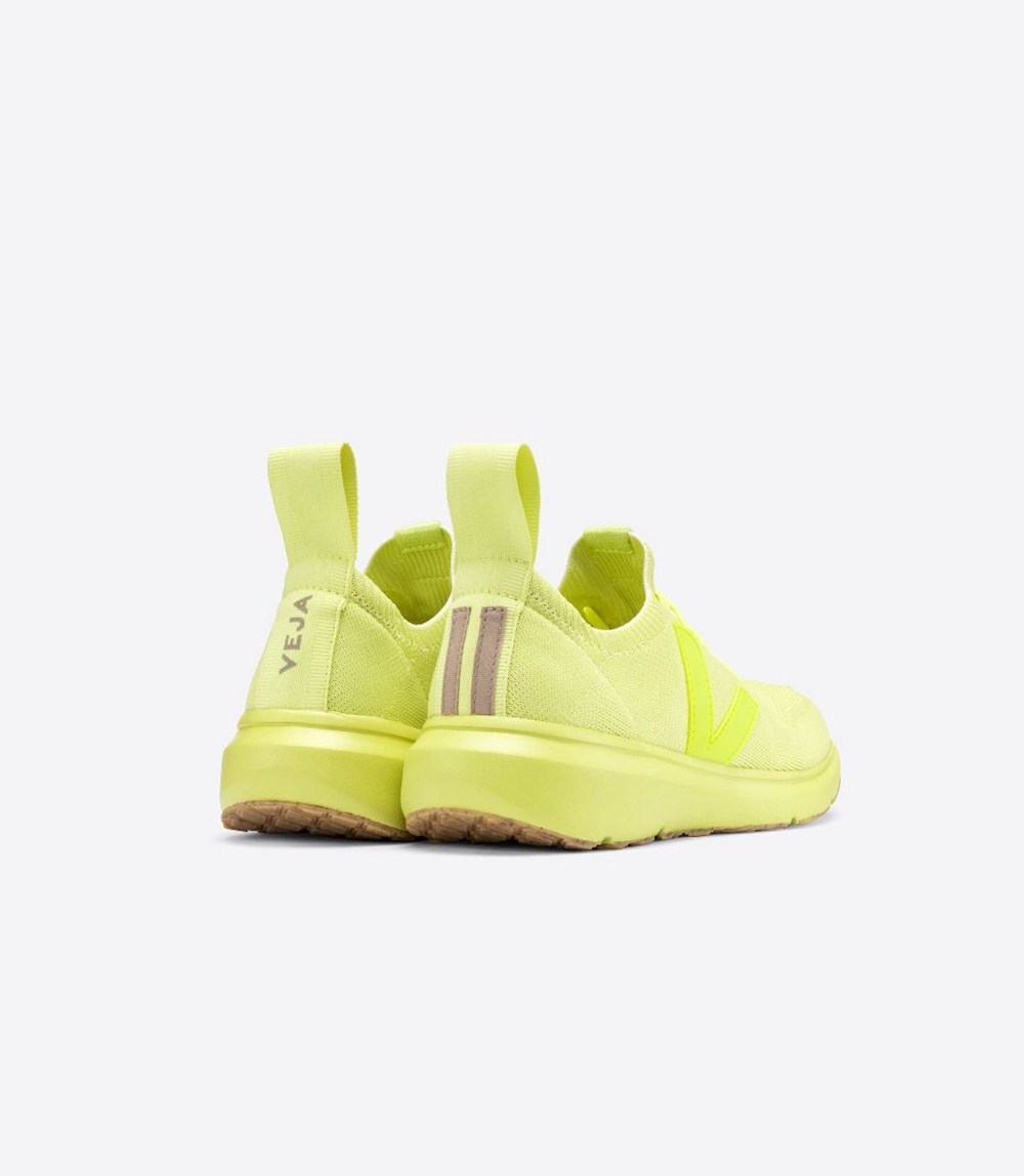 Veja Trainers Womens Yellow - V-knit X Rick Owens - XBJK-42870